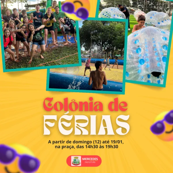 Com muita diversão para as crianças, Colônia de Férias começa domingo em Mercedes