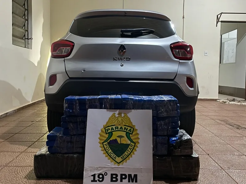 Após perseguição, homem é preso com carro carregado de maconha em Guaíra