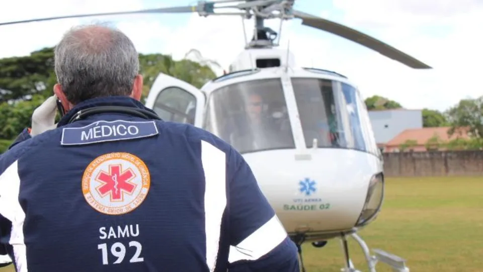 Criança é socorrida de helicóptero após acidente em piscina de Nova Santa Rosa