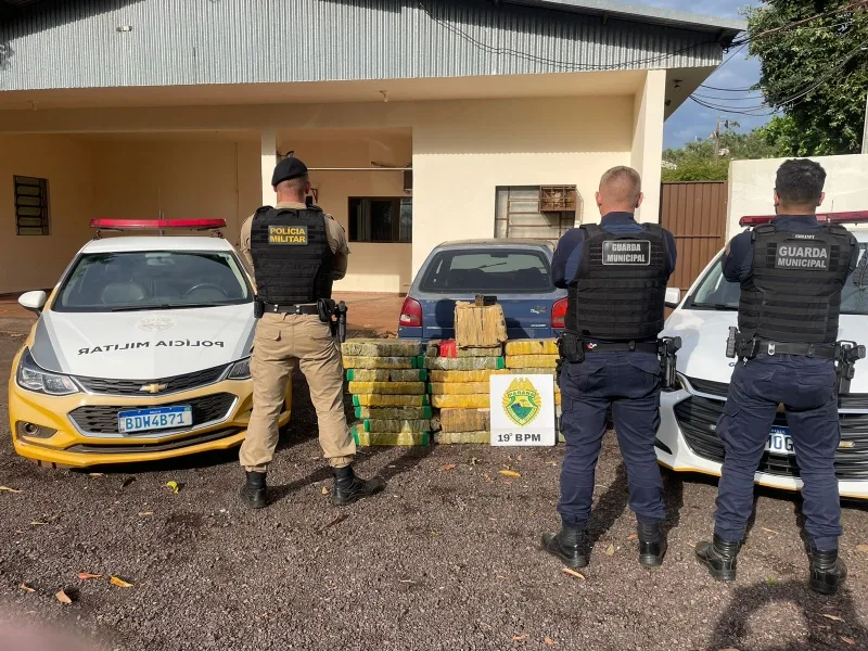 PM e Guarda Municipal apreendem grande quantidade de drogas em Guaíra
