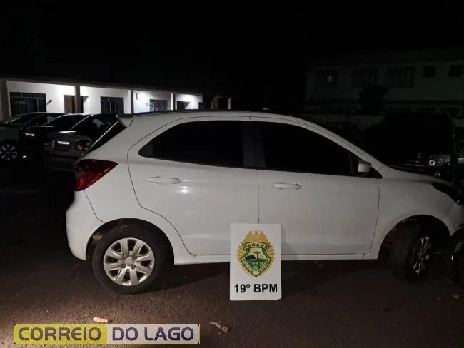 Veículo com alerta de furto é recuperado pela Polícia Militar de Santa Helena