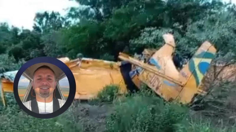 Avião agrícola cai em Iguatemi (MS) e piloto de 35 anos morre