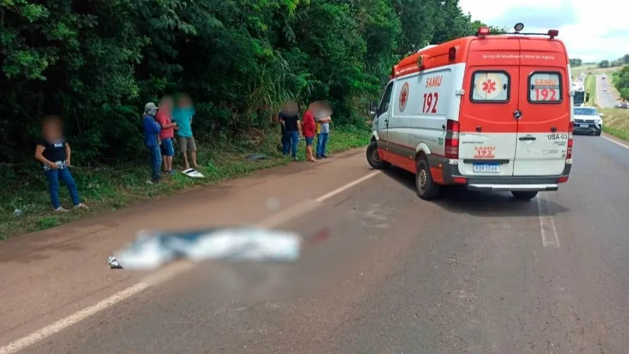 Homem morre atropelado ao tentar atravessar a BR-163, em Toledo