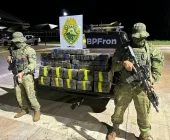 BPFRON apreende mais de 200 kg de maconha na Vila Guarani, em Terra Roxa