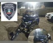 GM de Guaíra apreende moto paraguaia com placa feita com fita isolante