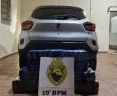 Após perseguição, homem é preso com carro carregado de maconha em Guaíra
