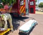 Motociclista sofre fratura em acidente em bairro de Marechal Rondon