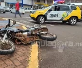 Acidente em rotatória de Marechal Rondon deixa homem ferido