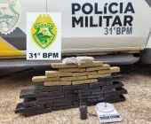 Denúncia leva a prisão de jovem e apreensão de maconha em Terra Roxa