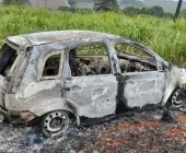 Carro possivelmente usado em tentativa de homicídio é encontrado incendiado em Marechal