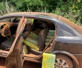 Traficante salta do carro e abandona 376 kg de maconha na divisa de Guaíra e Terra Roxa
