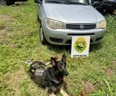 Carro sem bancos e com placa adulterada é apreendido em Marechal Rondon