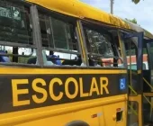 Acidente com ônibus escolar no PR deixa sete crianças feridas