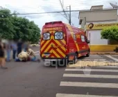 Ciclista fica ferido após colisão com carro em Marechal Rondon