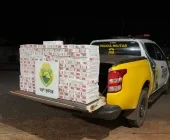 PM de Mercedes localiza cigarros escondidos no meio de capim