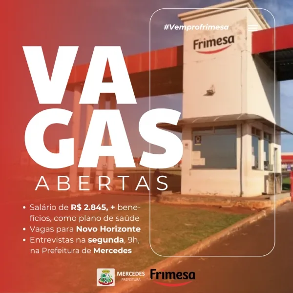 Frimesa abre vagas para trabalhadores de Mercedes; salário de R$ 2.845 + benefícios