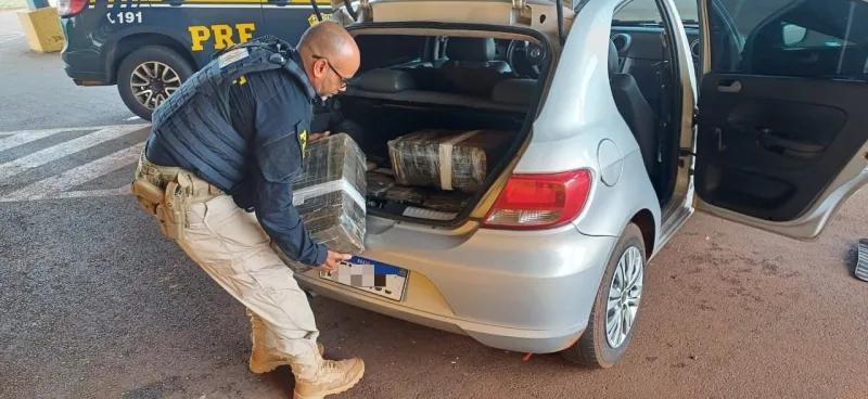 PRF apreende quase 200k de maconha na BR-272 em Francisco Alves