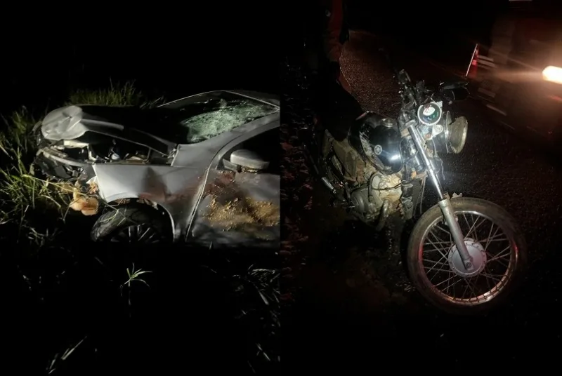 Grave acidente em Terra Roxa deixa dois feridos e tensão com indígenas armados