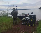 Polícia apreende carga de maconha em embarcação no Lago de Itaipu, em Guaíra