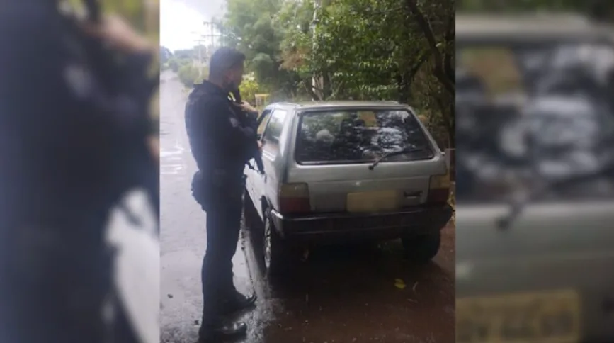 Fiat Uno furtado em Marechal Rondon é recuperado em Cascavel