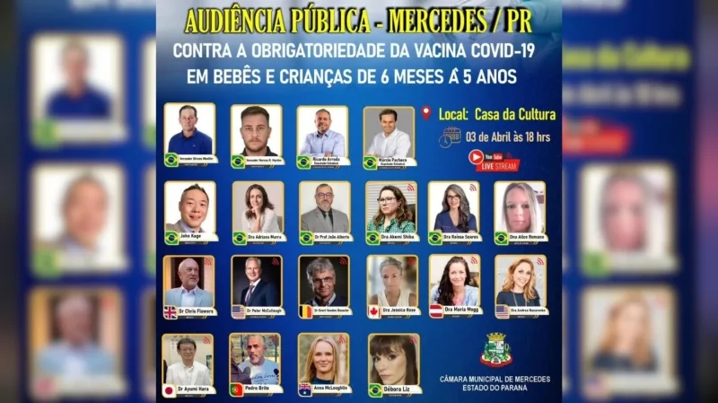 Audiência Pública contra a obrigatoriedade da vacina de COVID-19 acontece nesta quinta em Mercedes