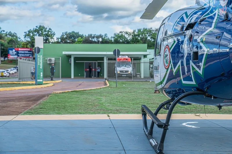 Helicóptero do SAMU transfere paciente de Guaíra para Toledo