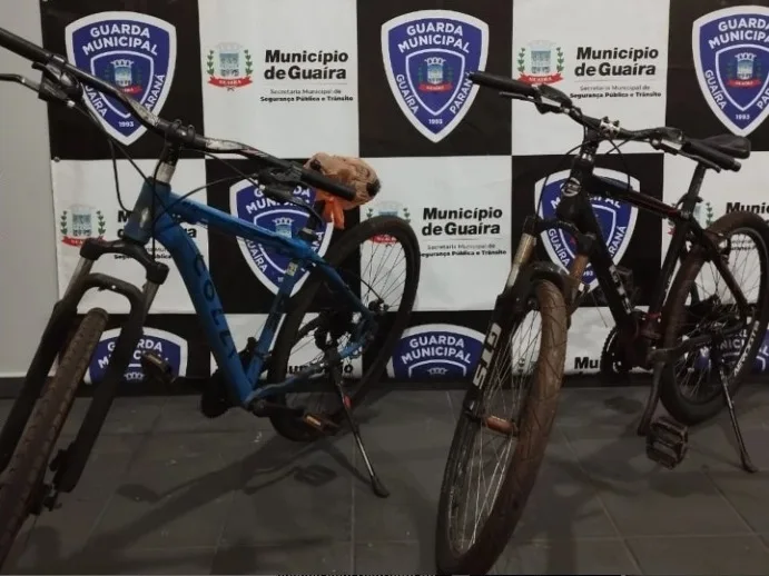 Duas bicicletas furtadas são recuperadas pela Guarda Municipal de Guaíra