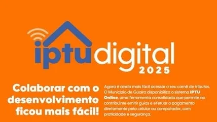 IPTU Digital já está disponível para pagamento em Guaíra