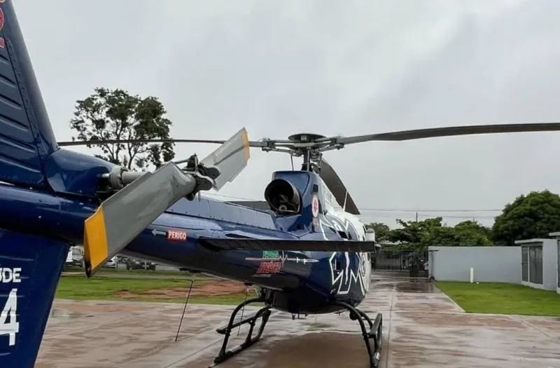Transferido de helicóptero: esfaqueamento em Terra Roxa deixa homem em estado grave
