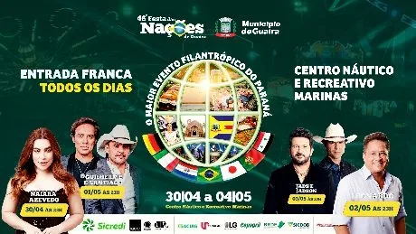 Festa das Nações de Guaíra começa hoje com show gratuito de Naiara Azevedo