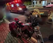 Colisão entre carro e moto deixa homem ferido em Marechal Rondon