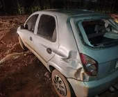 Jovem fica ferida em capotamento no interior de Marechal Rondon