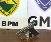 PM e Guarda Municipal prendem homem com pistola no interior de Guaíra