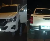 Hilux é furtada em Guaíra e recuperada após perseguição no Brasil e Paraguai