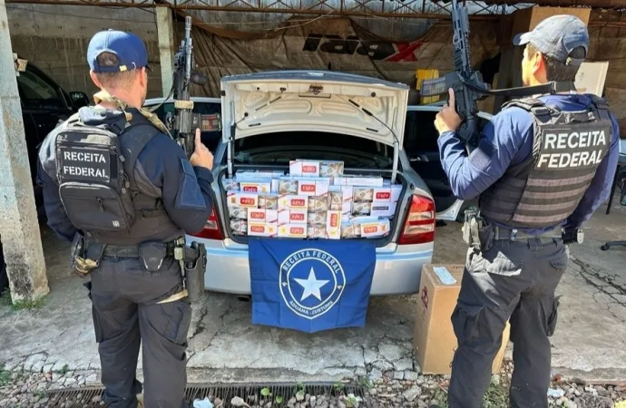 Carro com cigarros é apreendido após intensa perseguição policial na BR-163 entre Guaíra e Mercedes