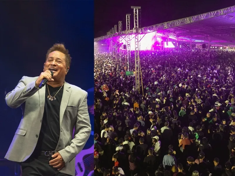 Multidão lota Festa das Nações de Guaíra em show de Leonardo