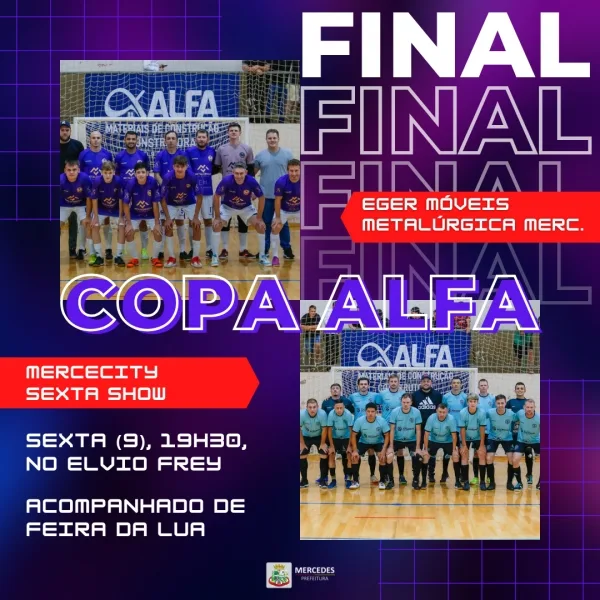 Grande final da Copa Alfa de Futsal de Mercedes será nesta sexta com Feira da Lua