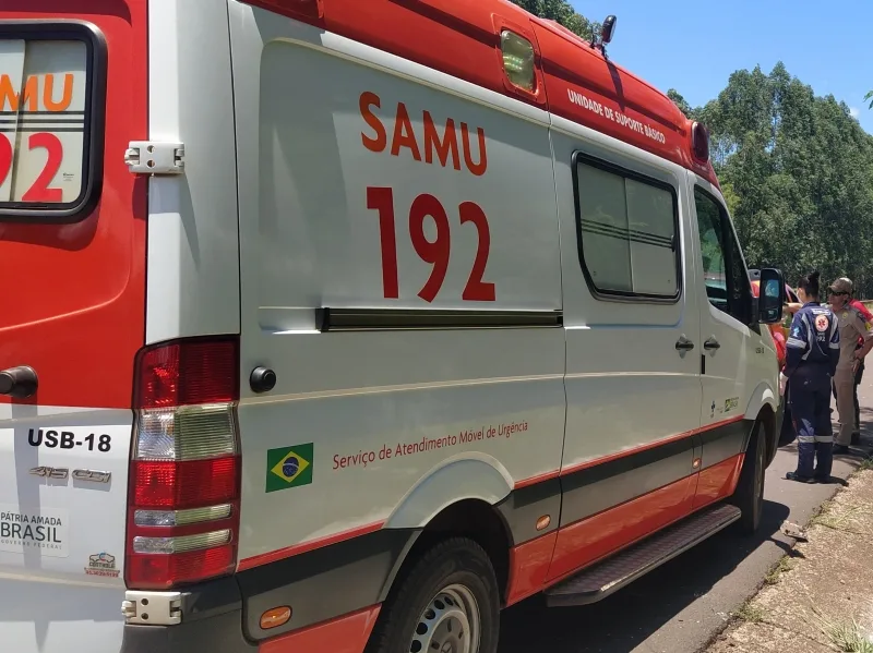 Mulher fica ferida em acidente no centro de Guaíra