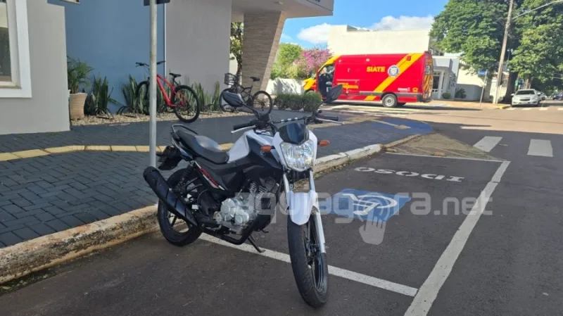 Mulher fica ferida em acidente no centro de Marechal Rondon