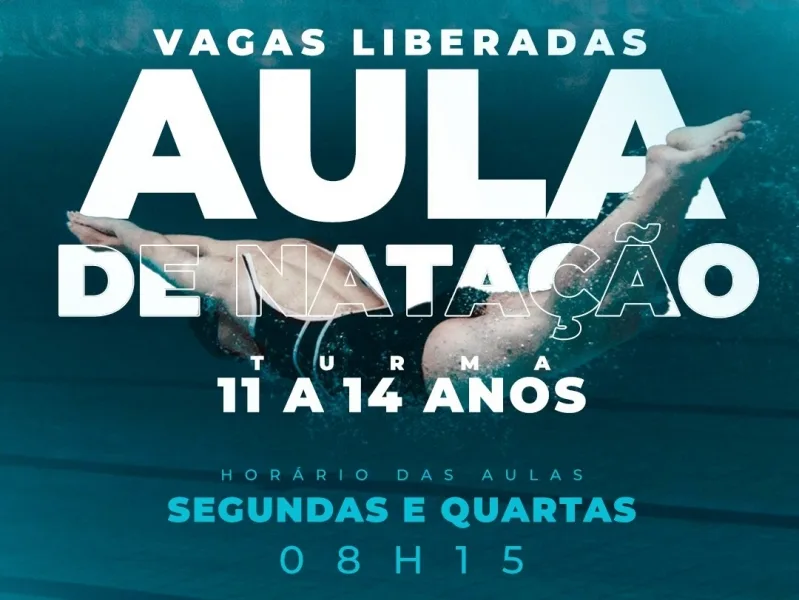 Guaíra abre vagas para aulas de natação destinadas a jovens de 11 a 14 anos