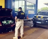 Carro da Bahia é apreendido em Guaíra carregado com drogas