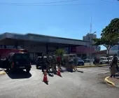 Acidente em rotatória de Marechal Rondon deixa duas pessoas feridas