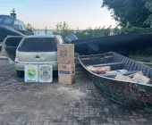 Barco e carro com cigarros paraguaios são apreendidos em Mercedes