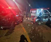 Motociclista em fuga provoca acidente com viatura da ROTAM em Toledo