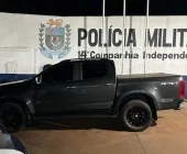 PM de Mundo Novo prende três pessoas após roubo à caminhonete