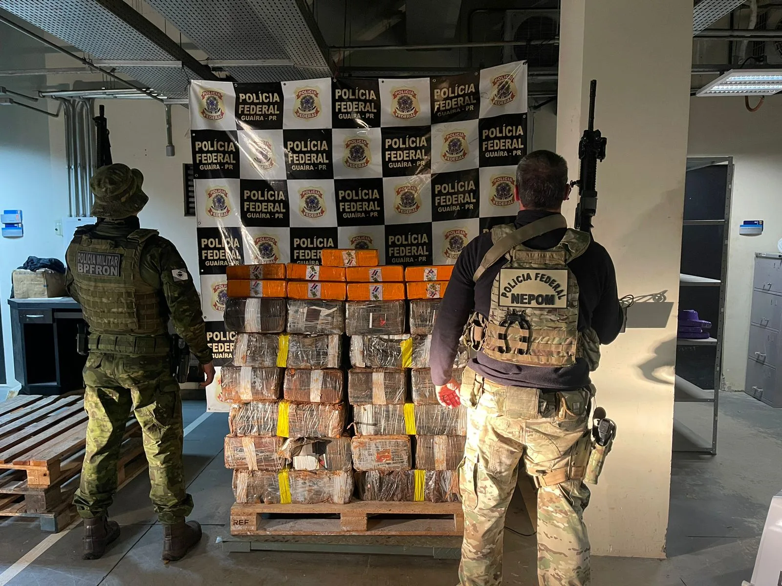 Mais de 750 kg de maconha e duas espingardas são apreendidos em Marechal Rondon