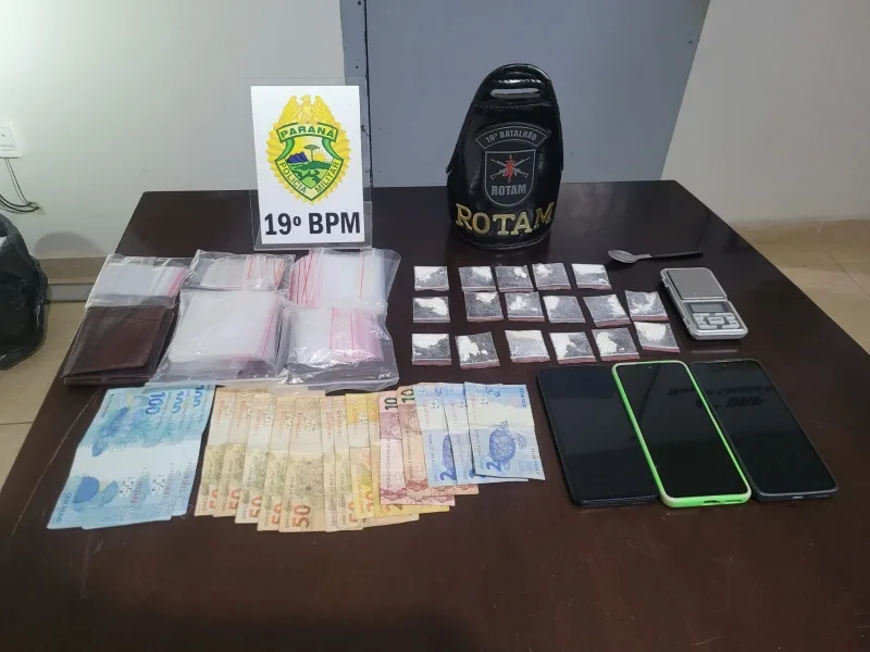 PM prende casal que fazia delivery de cocaína em Marechal Rondon