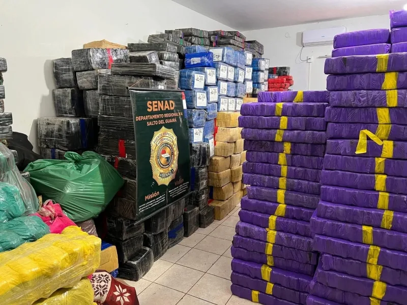 Polícia de Salto del Guairá apreende 13,5 toneladas de drogas no Paraguai