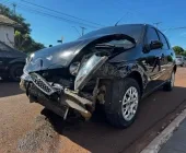Colisão no centro de Nova Santa Rosa deixa dois feridos