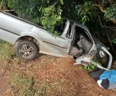 Homem morre ao bater carro contra árvore no interior de Terra Roxa